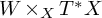 upper W times Subscript upper X Baseline upper T Superscript asterisk Baseline upper X