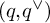 left parenthesis q comma q Superscript or Baseline right parenthesis