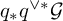 q Subscript asterisk Baseline q Superscript or asterisk Baseline script upper G