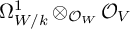 normal upper Omega Subscript upper W divided by k Superscript 1 Baseline circled times Subscript script upper O Sub Subscript upper W Baseline script upper O Subscript upper V