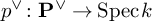 p Superscript or Baseline colon bold upper P Superscript or Baseline right arrow upper S p e c k