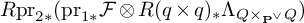 upper R pr Subscript 2 asterisk Baseline left parenthesis pr Subscript 1 asterisk Baseline script upper F circled times upper R left parenthesis q times q right parenthesis Subscript asterisk Baseline normal upper Lamda Subscript upper Q times Sub Subscript bold upper P Sub Sub Superscript or Sub Subscript Subscript upper Q Baseline right parenthesis