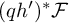 left parenthesis q h Superscript prime Baseline right parenthesis Superscript asterisk Baseline script upper F