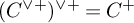left parenthesis upper C Superscript or plus Baseline right parenthesis Superscript or plus Baseline equals upper C Superscript plus