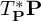 upper T Subscript bold upper P Superscript asterisk Baseline bold upper P