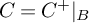 upper C equals upper C Superscript plus Baseline vertical bar Subscript upper B Baseline