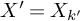 upper X prime equals upper X Subscript k prime