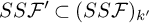 upper S upper S script upper F Superscript prime Baseline subset of left parenthesis upper S upper S script upper F right parenthesis Subscript k prime