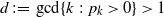 d colon equals normal g normal c normal d StartSet k colon p Subscript k Baseline greater than 0 EndSet greater than 1