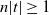 n StartAbsoluteValue t EndAbsoluteValue greater than or equals 1