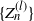 StartSet upper Z Subscript n Superscript left parenthesis l right parenthesis Baseline EndSet