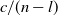 c divided by left parenthesis n minus l right parenthesis