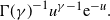 normal upper Gamma left parenthesis gamma right parenthesis Superscript negative 1 Baseline u Superscript gamma minus 1 Baseline normal e Superscript negative u Baseline period