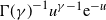 normal upper Gamma left parenthesis gamma right parenthesis Superscript negative 1 Baseline u Superscript gamma minus 1 Baseline normal e Superscript negative u