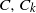 upper C comma upper C Subscript k Baseline