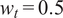 wt equals 0.5