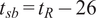 tsb equals tR minus 26