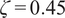 zeta equals 0.45