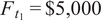 Ft 1 equals dollar sign 5,000