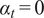 alpha t equals 0