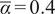 alpha bar equals 0.4