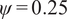 psi equals 0.25