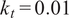 kt equals 0.01