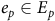 e Subscript p Baseline element of upper E Subscript p