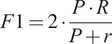upper F 1 equals 2 dot upper P dot RP plus r