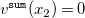 v Superscript monospace s monospace u monospace m Baseline left parenthesis x 2 right parenthesis equals 0