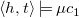 left angle bracket h comma t right angle bracket true mu c 1