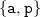 StartSet monospace a comma monospace p EndSet