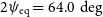 2 psi Subscript normal e normal q Baseline equals 64.0 degree