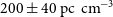 200 plus or minus 40 normal p normal c normal c normal m Superscript negative 3