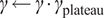 gamma left arrow gamma dot gamma plateau