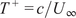 upper T plus equals c slash upper U infinity