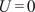 upper U equals 0