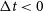 normal upper Delta t less than 0