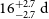 16 Subscript negative 2.7 Superscript plus 2.7 Baseline normal d