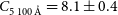 upper C Subscript 5 100 modifying above upper A with ring Baseline equals 8.1 plus or minus 0.4