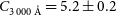upper C Subscript 3 000 modifying above upper A with ring Baseline equals 5.2 plus or minus 0.2