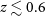 z less than or equivalent to 0.6