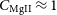 upper C Subscript normal upper M normal g normal upper I normal upper I Baseline almost equals 1