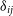 delta Subscript i j