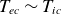 upper T Subscript e c Baseline tilde upper T Subscript i c