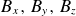 upper B Subscript x Baseline comma upper B Subscript y Baseline comma upper B Subscript z Baseline