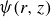 psi left parenthesis r comma z right parenthesis