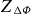 upper Z Subscript normal upper Delta upper Phi