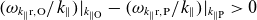 left parenthesis omega Subscript k Sub Subscript parallel to Subscript normal r comma normal upper O Baseline divided by k Subscript parallel to Baseline right parenthesis vertical bar Subscript k Sub Subscript parallel to normal upper O Subscript Baseline minus left parenthesis omega Subscript k Sub Subscript parallel to Subscript normal r comma normal upper P Baseline divided by k Subscript parallel to Baseline right parenthesis vertical bar Subscript k Sub Subscript parallel to normal upper P Subscript Baseline greater than 0
