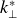 k Subscript up tack Superscript asterisk